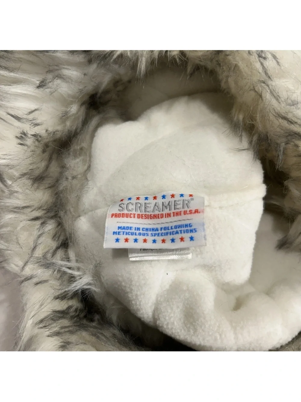 Screamer Trapper Hat Faux Fur Knit Ear Flap Fleece Lined Bomber Hat Winter OSFM - Picture 10 of 12